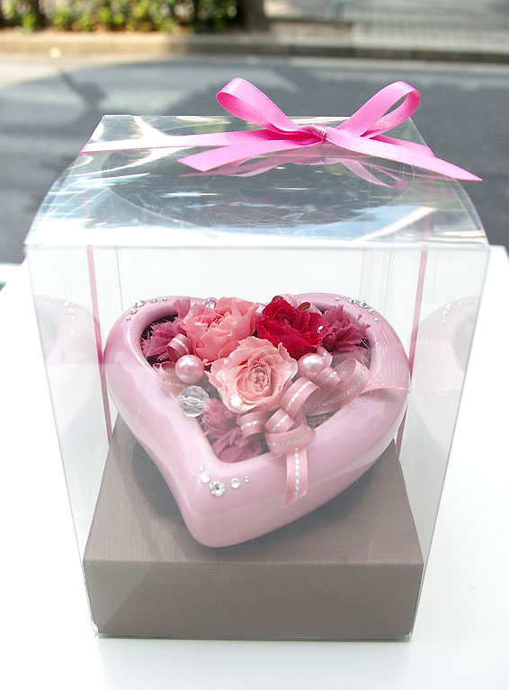 ラブリーハート(クリアケース入り） | ギフト | プリザーブドフラワー